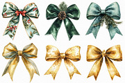 Watercolor Christmas Bow Sublimation, an Illustration by Craft Nest (Thumbnail 2 of 6)