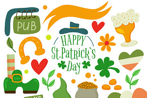 St. Patricks Day set design elements, a Seasonal Illustration by Idressart