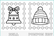 Kids Winter Holidays Coloring Pages, a Seasonal Illustration by Nuvame Arts & Designs (Thumbnail 10 of 14)