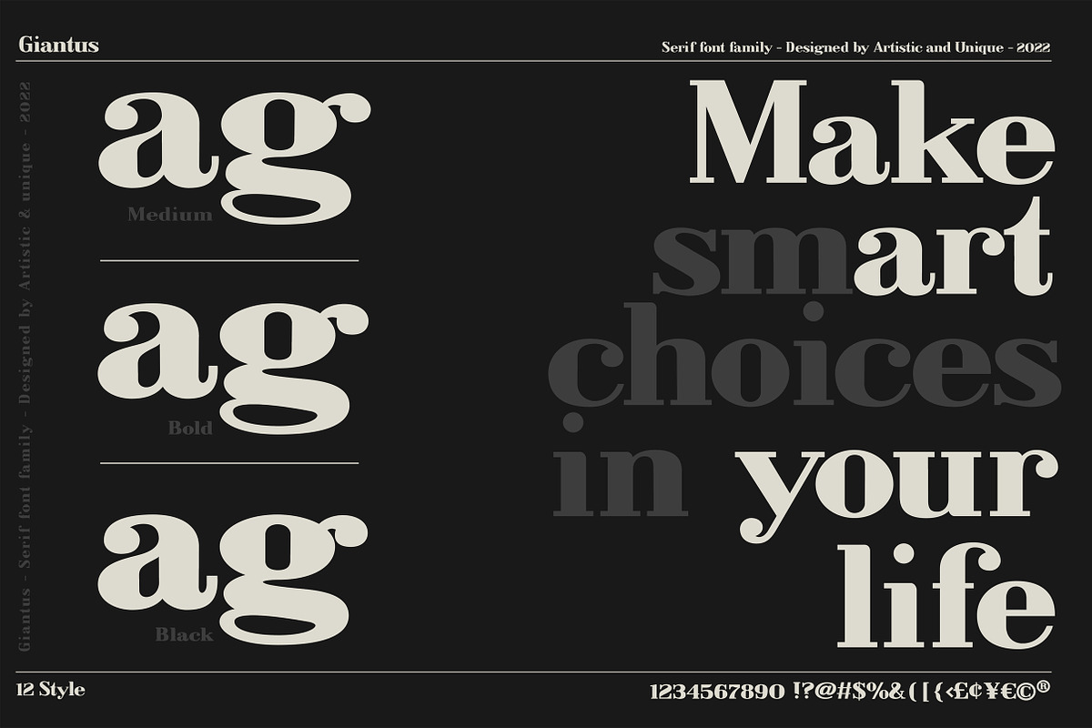 Giantus - Serif font family, a Serif Font by Artistic & Unique (Photo 11 of 13)