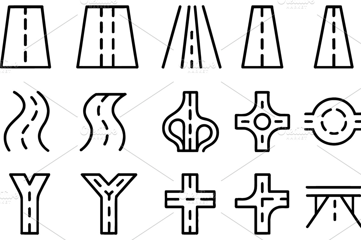 Vector illustration of various road, a Transportation Illustration by ZinetroN