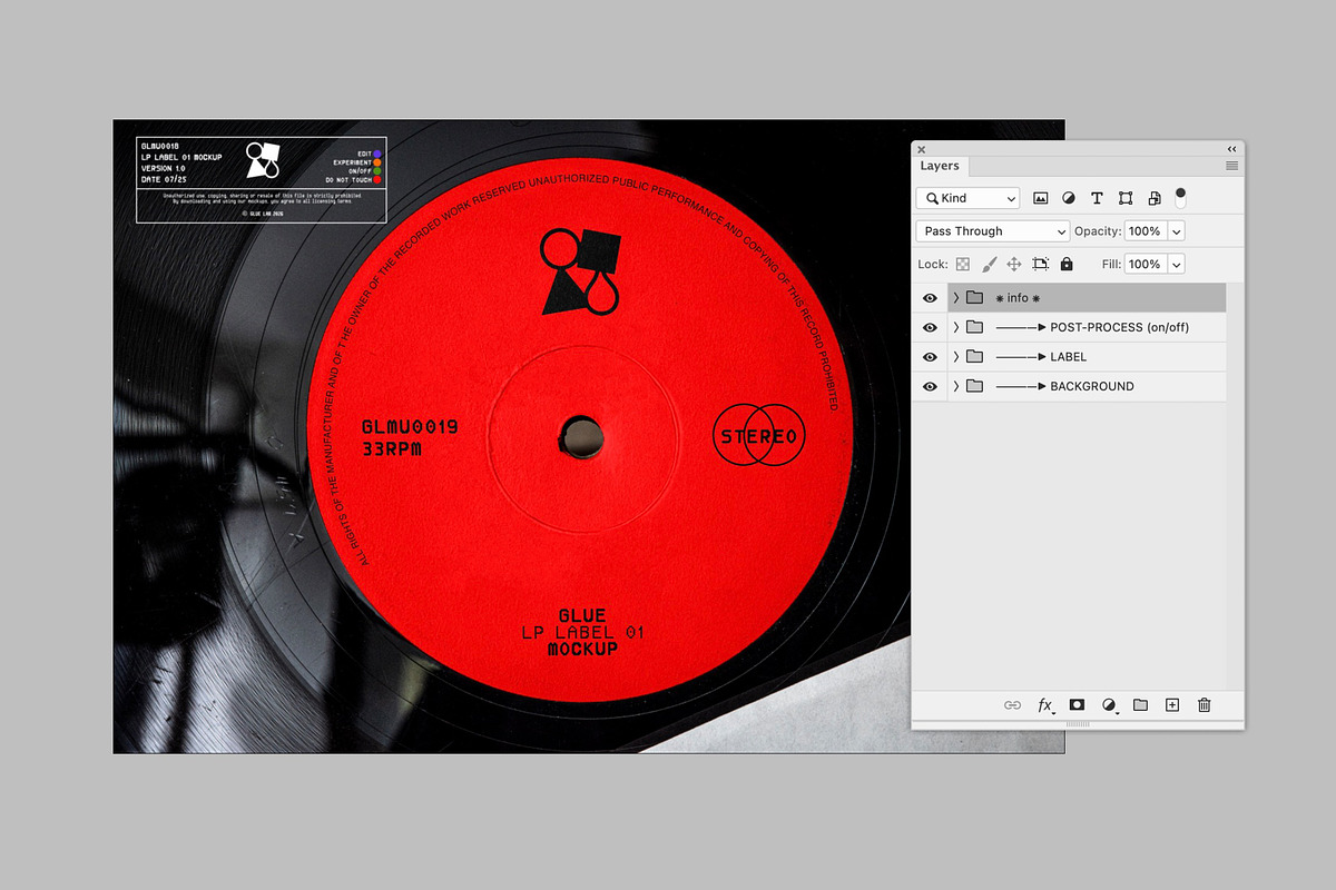 LP Label Mockup, a Packaging Mockup by Glue Lab (Photo 4 of 4)