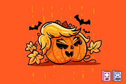 Trump Pumpkin, a Person Illustration by MISS CHATZ (Thumbnail 1 of 3)