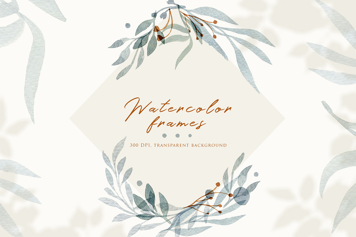 Minimalistic watercolor leaves, an Illustration by Pamyatka Shop (Photo 3 of 7)