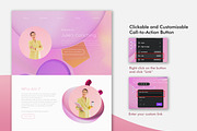 Modern Pink Canva Website Template, a Landing Page Template by ByKopi (Thumbnail 4 of 7)