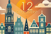 City Posters - 02, a Decorative Illustration by Digital Art Creations (Thumbnail 1 of 8)