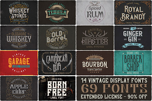 Vintage Fonts Bundle