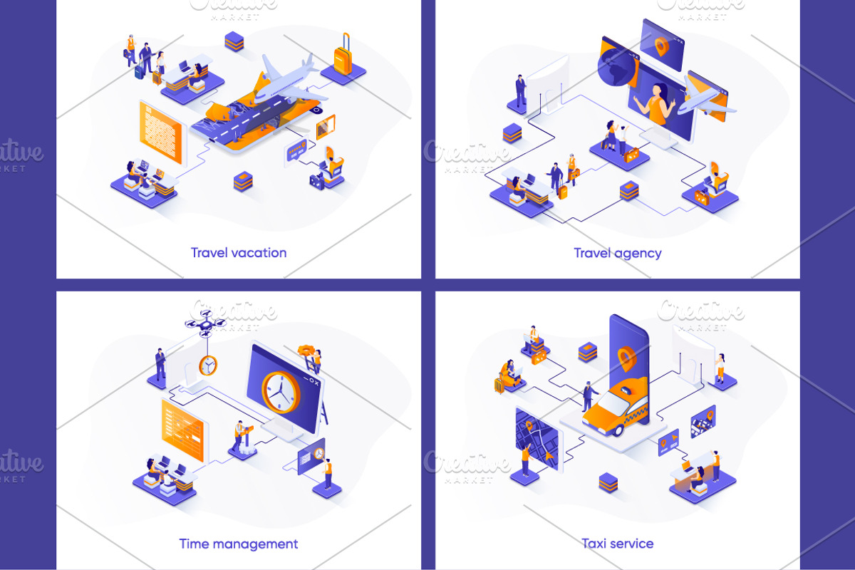 Isometric Concept Illustration Kit, a Templates & Theme by alexdndz (Photo 24 of 26)