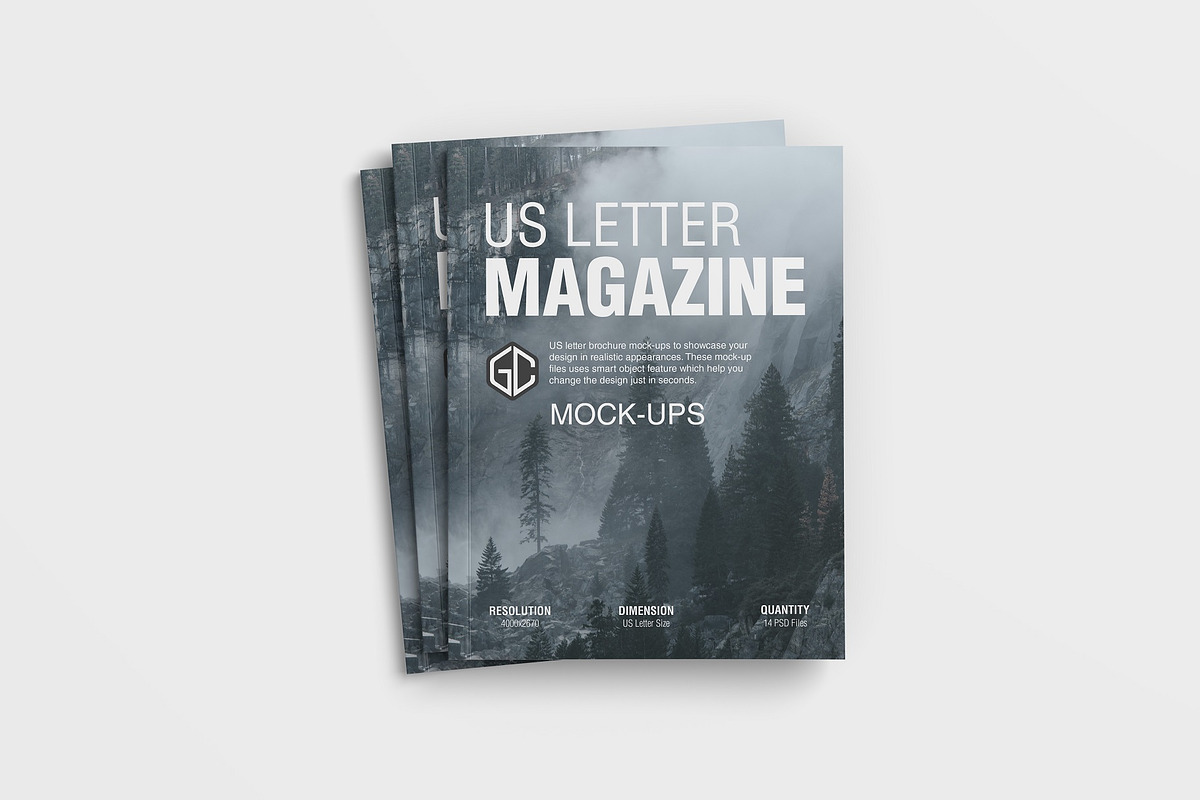 US Letter Magazine Mockup, a Books & Magazine Mockup by graphiccrew (Photo 6 of 19)