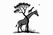Giraffe Silhouette Vector design, an Illustration by Amazin_art (Thumbnail 6 of 21)