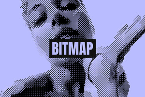 Dithering Bitmap Photo Effect, a Layer Style Add-On by Design Squad