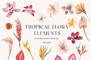 TROPICAL SUMMER- Exotic flora set, a Decorative Illustration by Grace Noboa Illustrations (Thumbnail 5 of 10)