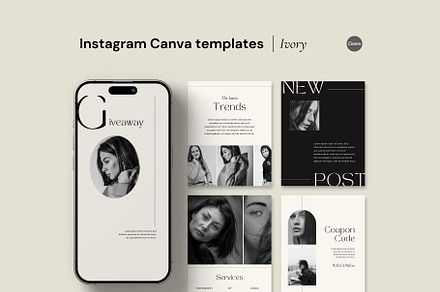 Instagram Canva Templates | Ivory