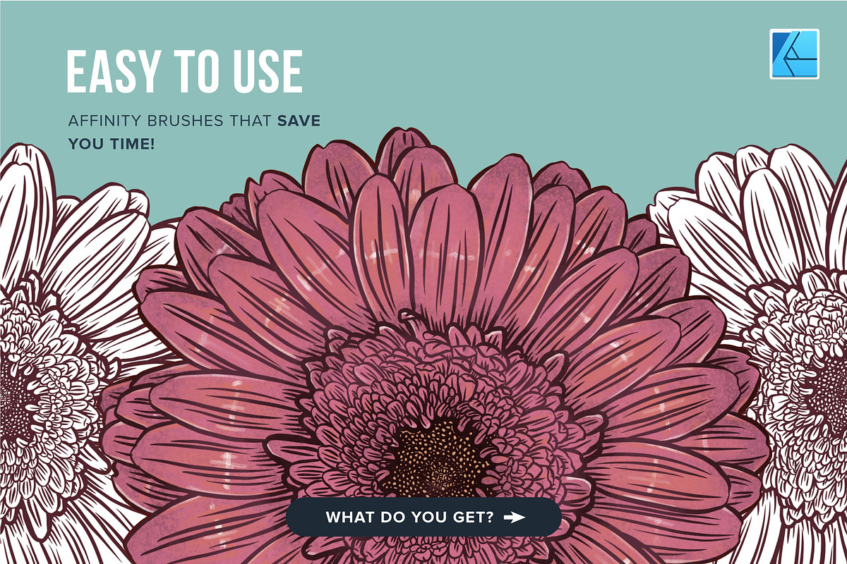 87 Floral Affinity Stamp Brushes, a Brush Add-On by Riveros Illustration (Photo 5 of 11)