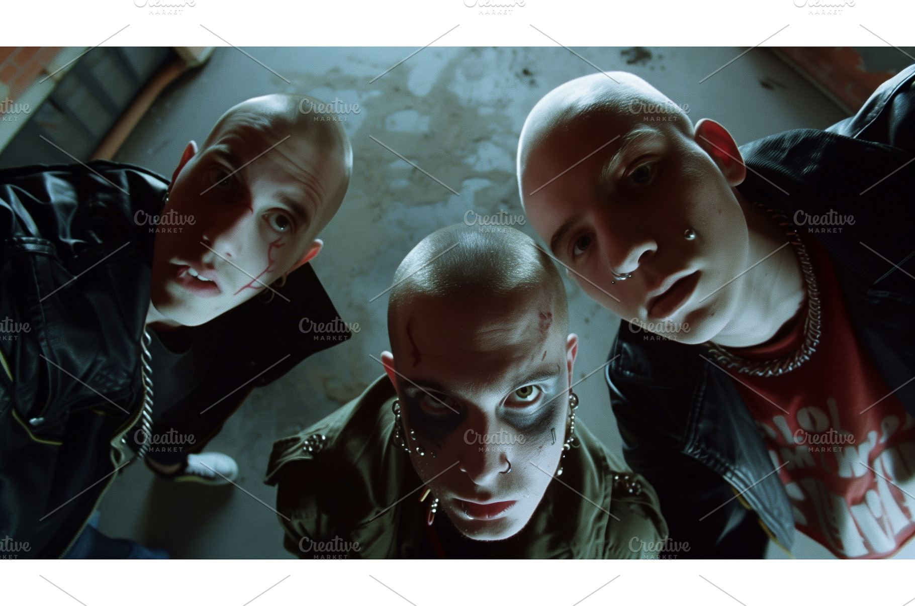 Three bald men with dramatic facial, a Person Photo by Sergey Kotenev
