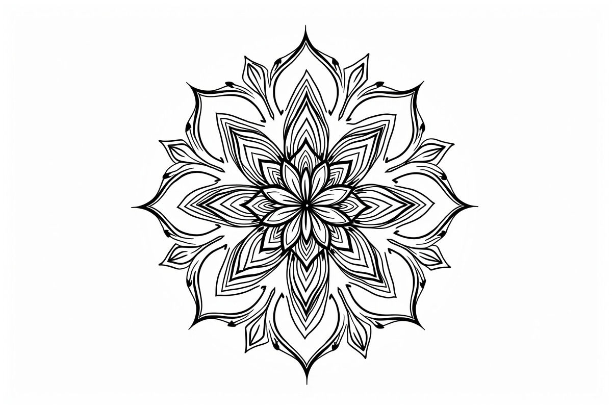 Mandala Pattern Coloring Bundle, an Illustration by Gfx_Store (Photo 8 of 11)