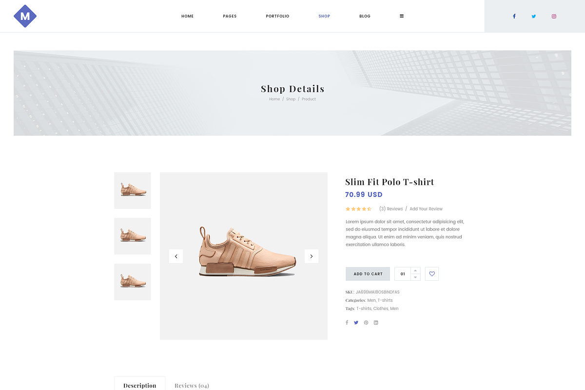 M - Minimal PSD Portfolio Template, a Landing Page Template by bigpsfan's SHOP (Photo 21 of 24)
