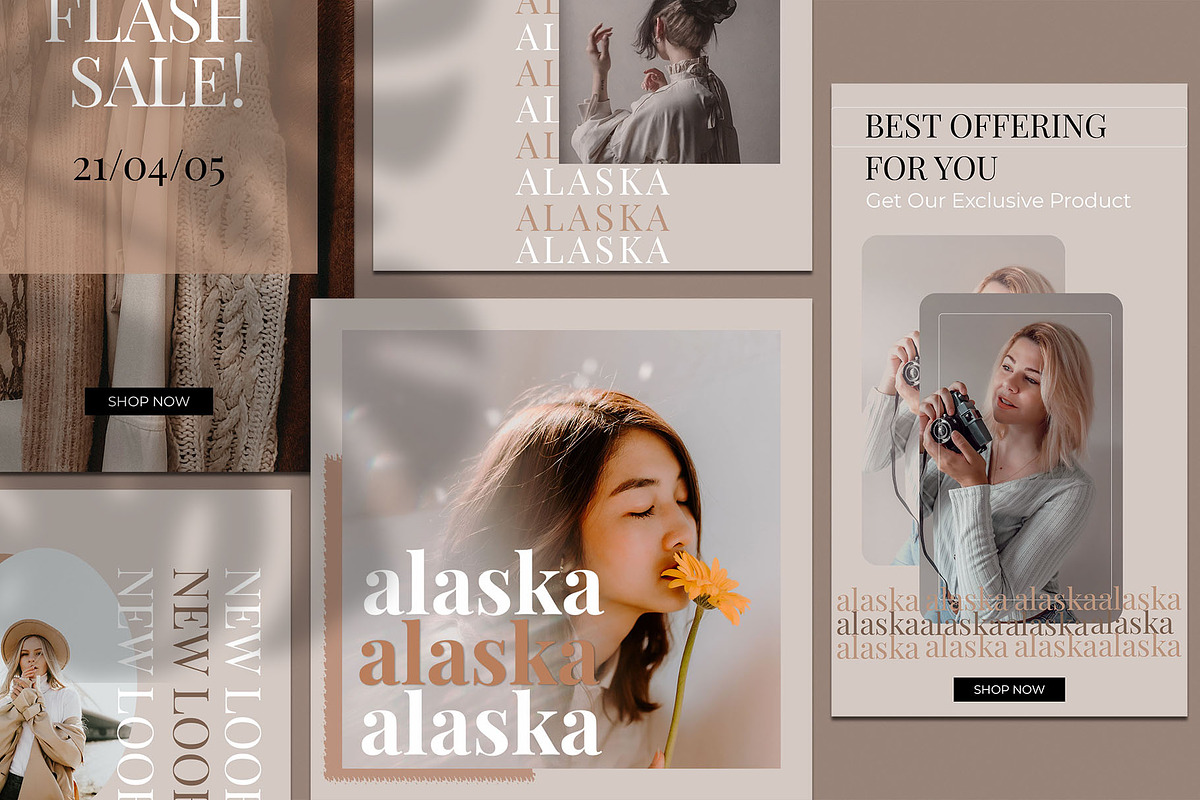 Alaska Instagram Post and Story, a Social Media Template by Compaq_Creative (Photo 7 of 10)