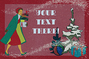 Retro Christmas EFFECTS & BRUSHES PS, a Layer Style Add-On by Alexiva (Thumbnail 3 of 14)