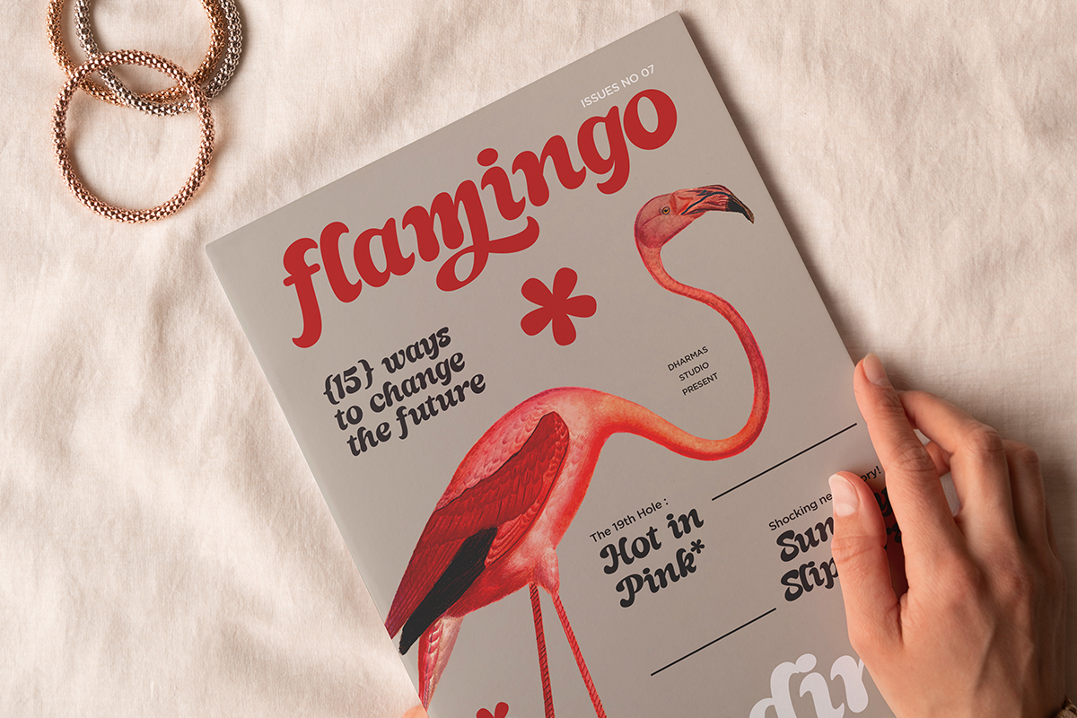 Night Empty - Italic Seventies Retro, a Sans Serif Font by Dharmas Foundry (Photo 12 of 15)