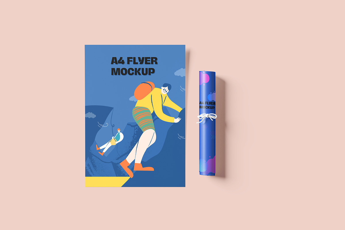 A4 FLYER MOCKUP, a Print Template by safrizalstudio (Photo 5 of 7)