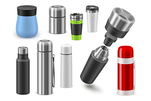 Realistic thermo container. Thermal, a Food Illustration by Stock-Smart-Start
