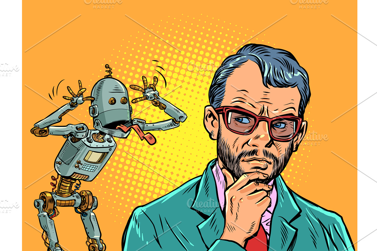 Pop Art Retro Conflict between, an Illustration by studiostoks