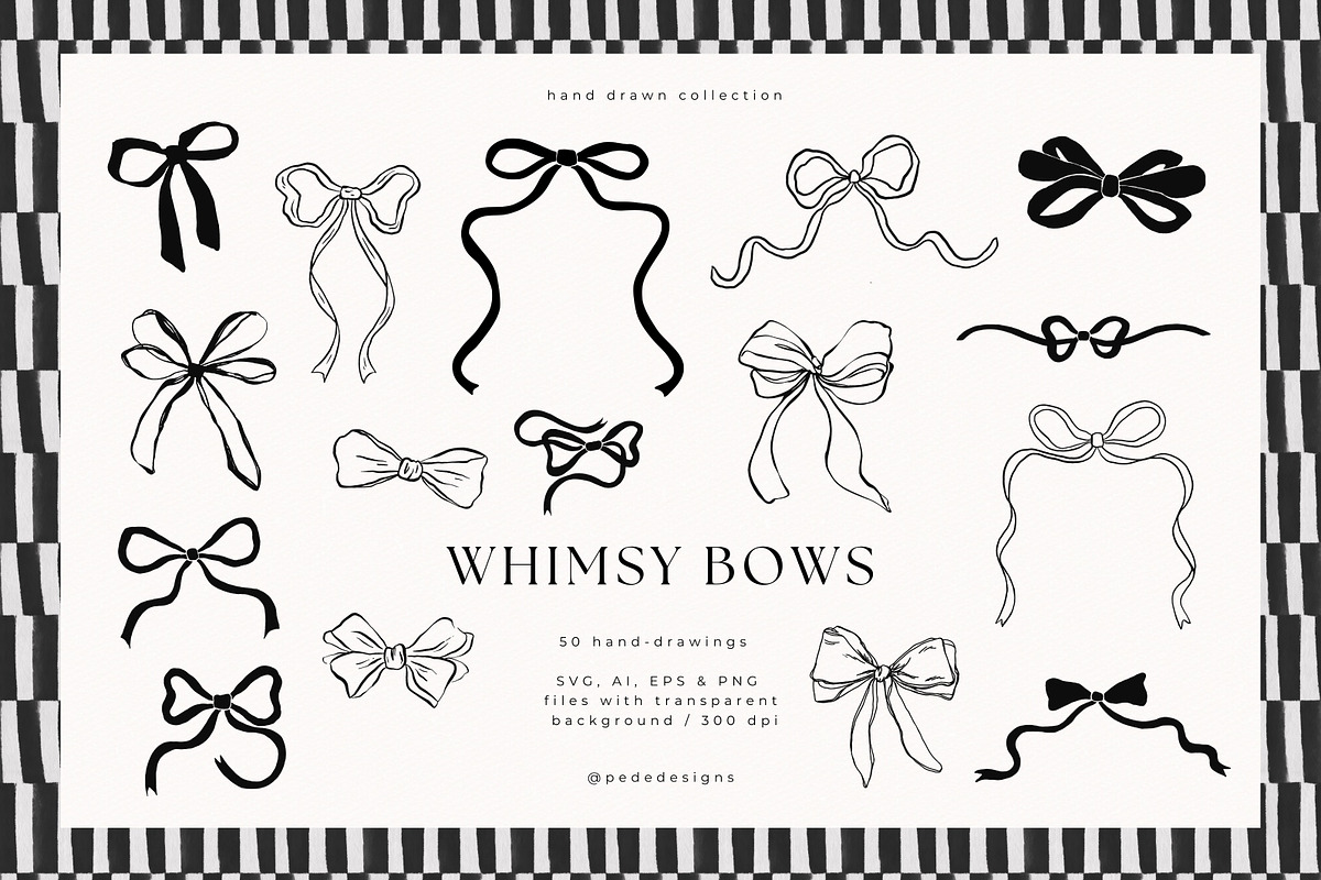Whimsy Bows, a Decorative Illustration by PeDe Designs (Photo 5 of 7)