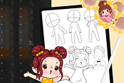 180 Procreate Chibi Stamp Brushes, a Brush Add-On by DrawingStoryShop (Thumbnail 1 of 7)