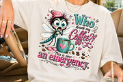 Funny Dragonfly Coffee Design PNG, a Seasonal Illustration by Rose Art (Thumbnail 2 of 4)