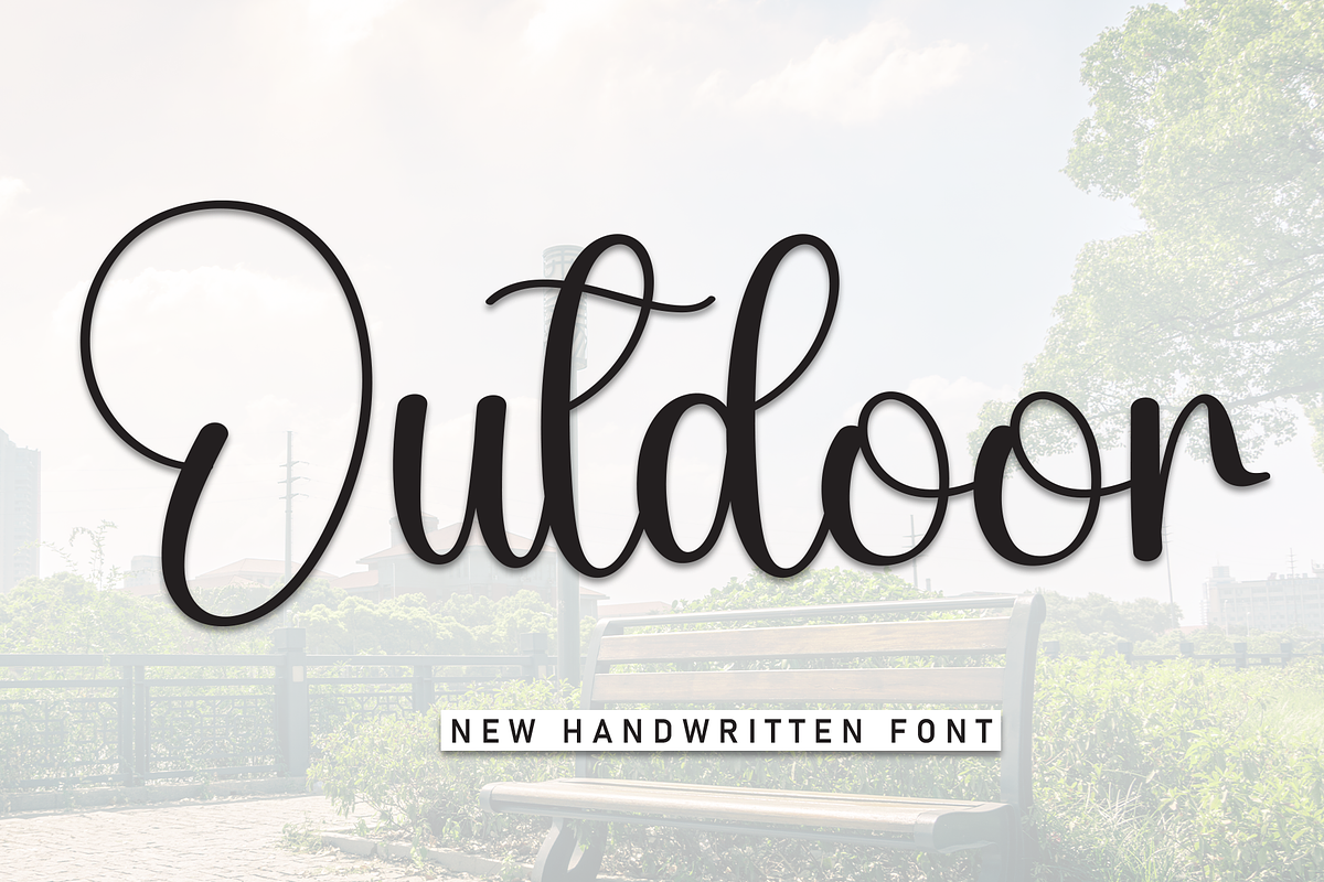 Outdoor | Script Font, a Handwritten Font by Scratchones (Photo 1 of 8)