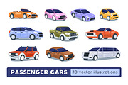 Auto vehicles, passenger cars set, a Transportation Illustration by Good Studio (Thumbnail 1 of 11)