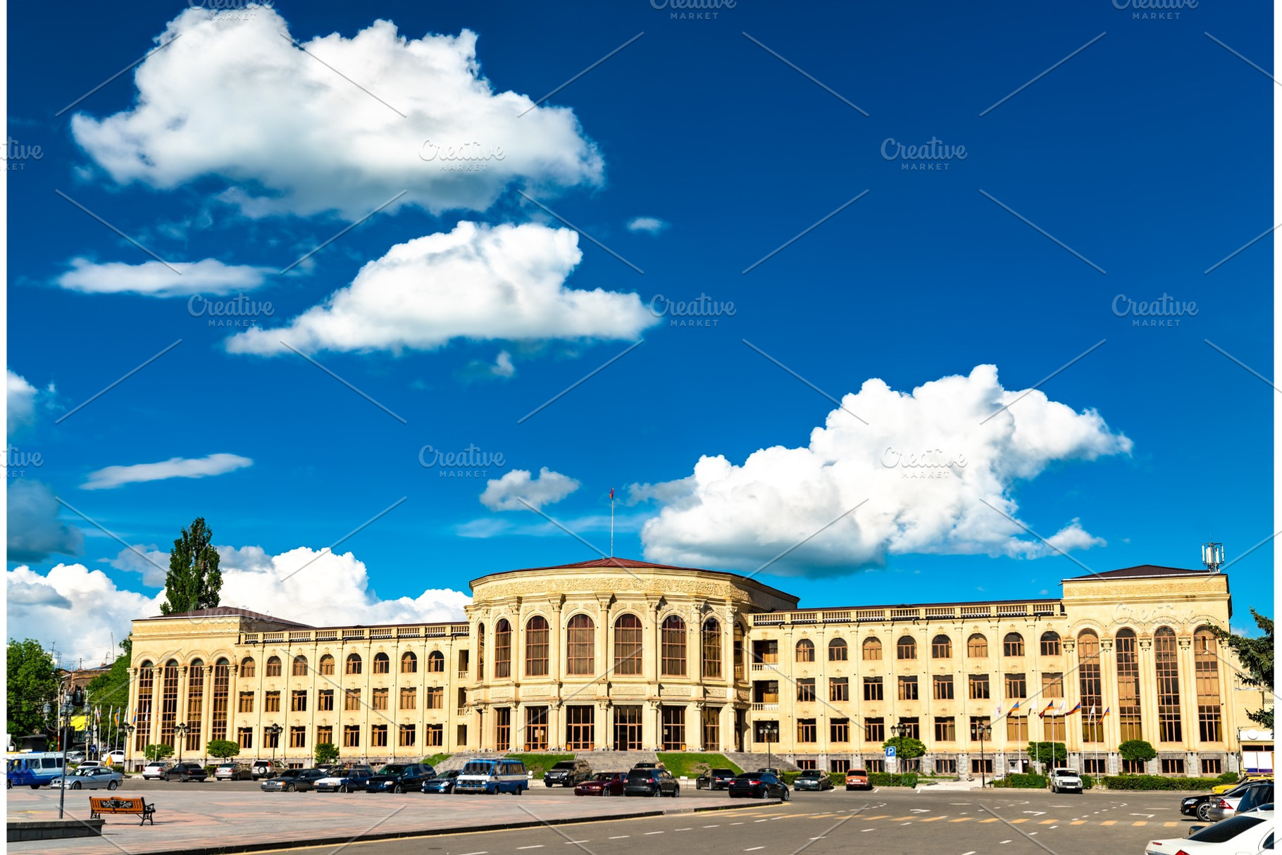 Gyumri City Hall at Vardanants, an Architecture Photo by Leonid Andronov