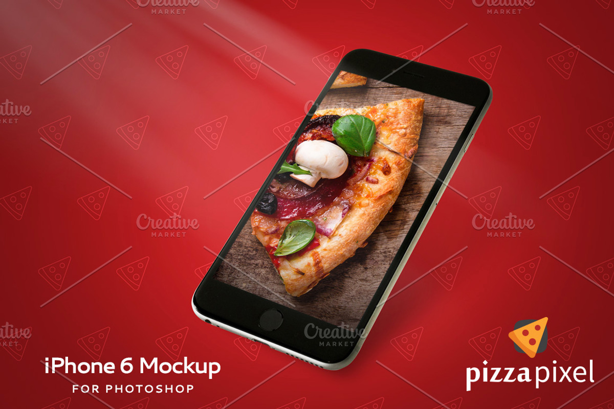 Mockup Iphone 6 for Photoshop (SALE), an iPhone Mockup by Pizza Pixel (Photo 4 of 5)