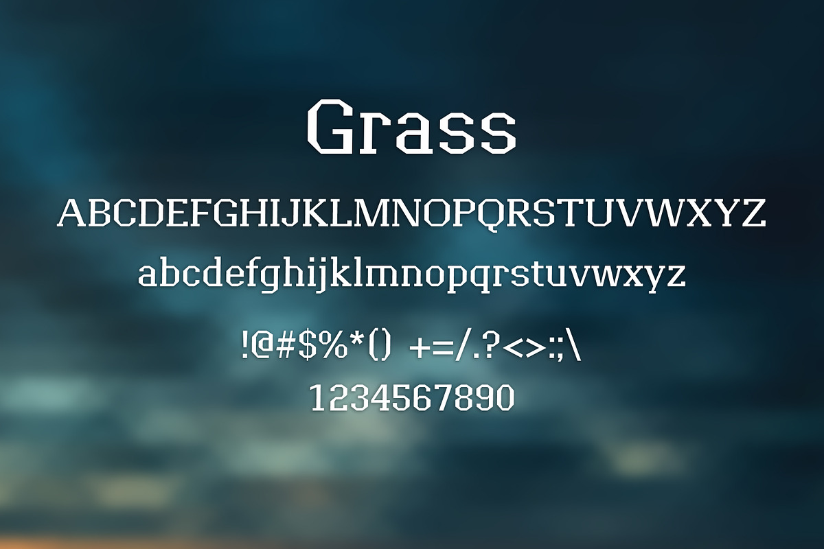 GRASS font preview 2