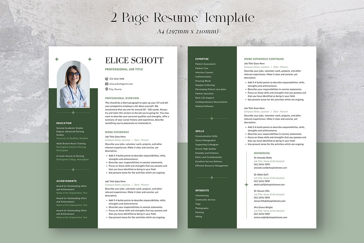 CANVA Resume Template / CV Set, a Resume Template by RWstudio (Photo 4 of 8)