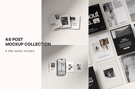 4:5 Post Mockup Collection, an iPhone Mockup by Mockup Line