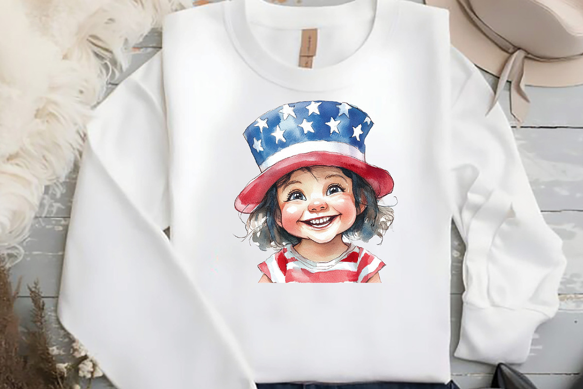 4TH July Girls Clipart, an Illustration by DreamCafeArt (Photo 4 of 7)