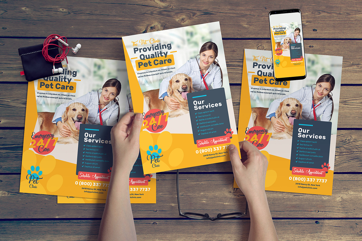 Pet Clinic Flyer, a Flyer Template by floringheorghe (Photo 2 of 4)