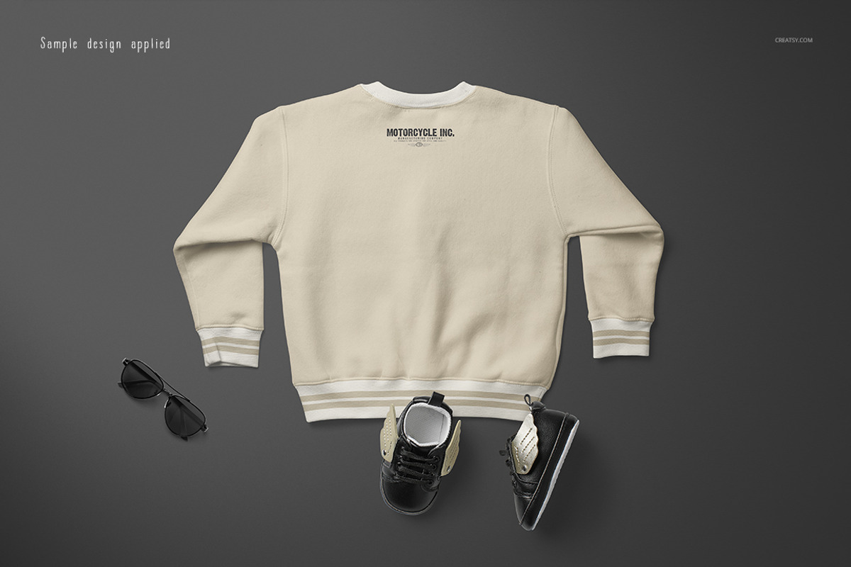 Baby Sweatshirt Mockup Set 2, a Hoody Mockup by creatsy5 (Photo 6 of 11)