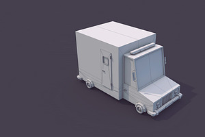 Low Poly Ambulance Car