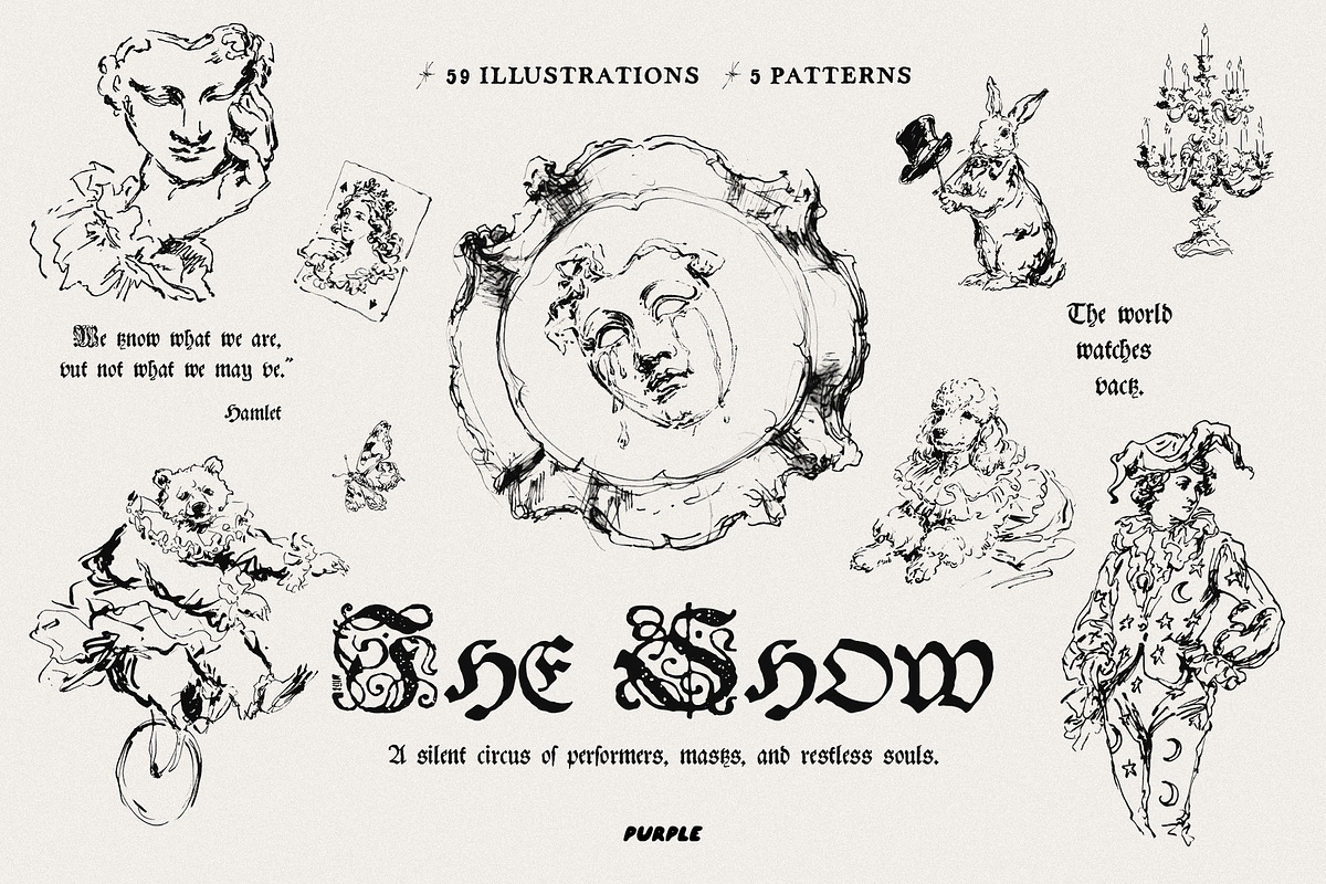 The Show: Vintage Illustrations, an Object Illustration by Purple (Photo 1 of 12)