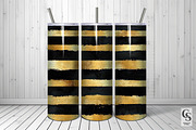 Black Gold Watercolor Stripe Pattern, a Pattern Graphic by Creative Store (Thumbnail 2 of 4)