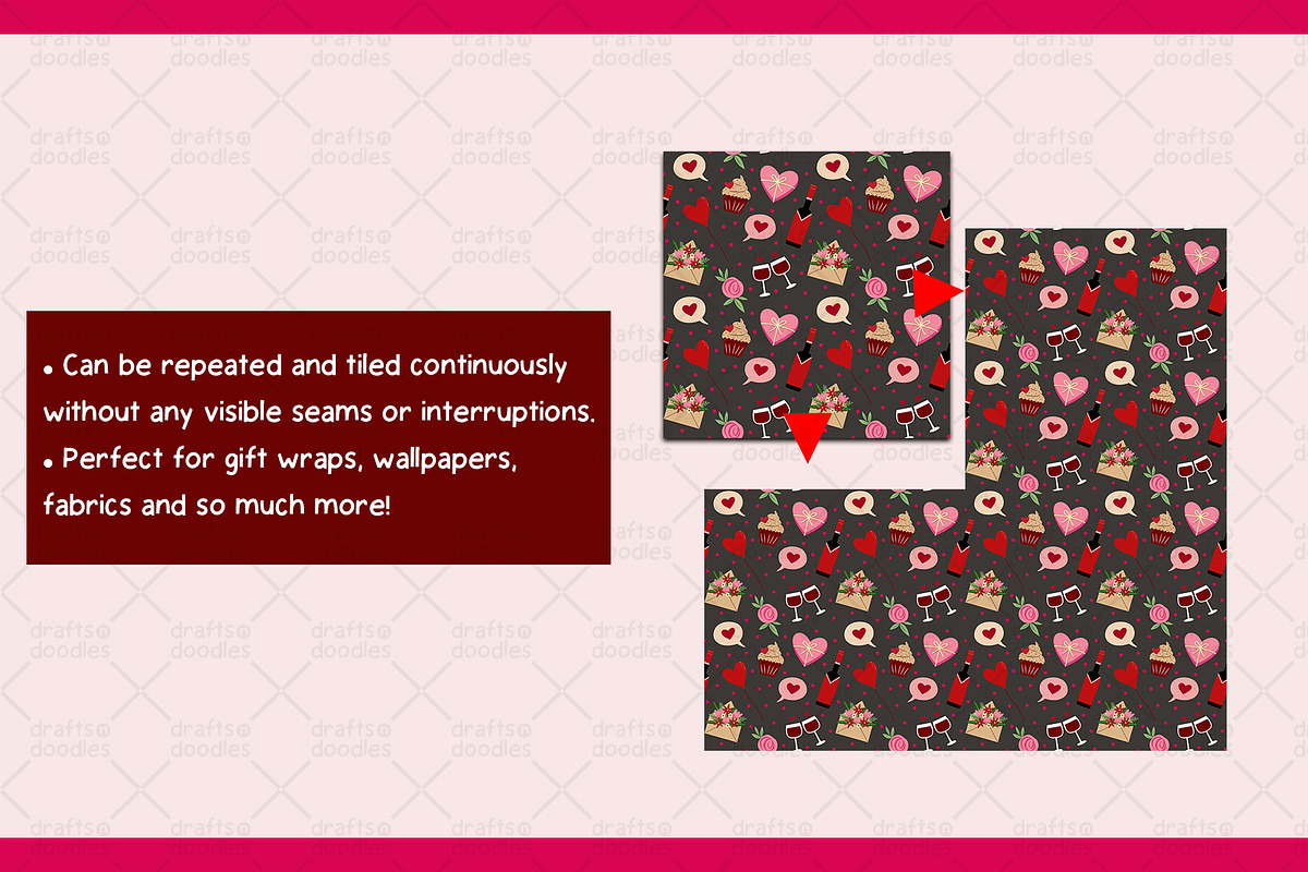 Valentine's Day Graphic Set, a Pattern Graphic by Drafts n Doodles (Photo 5 of 6)