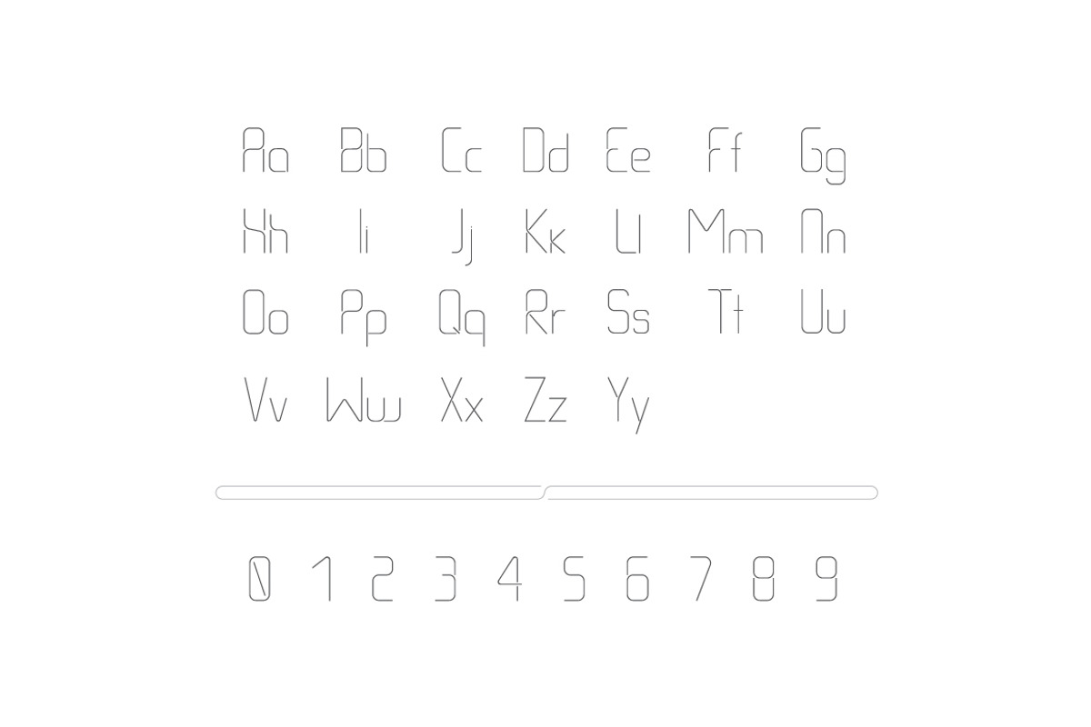 Thin Line Font preview 2
