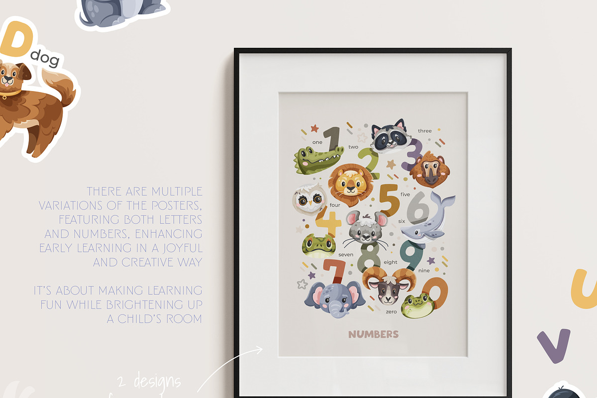 English alphabet posters for kids, an Animal Illustration by Alina Kruss (Photo 4 of 9)