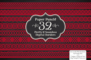 Ruby Red Lace Border Clipart, an Illustration by Amanda Ilkov (Thumbnail 2 of 5)