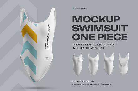 Mockup a One Piece Sports Swimsuit, an Apparel Mockup by Grow Design Craft Studio