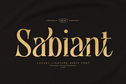 Sabiant – Luxury Ligature Serif Font, a Serif Font by Krismagraph (Thumbnail 1 of 12)