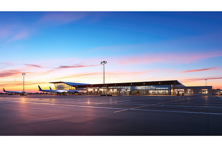 sky blue airport background ai, a Background Photo by pikepicture